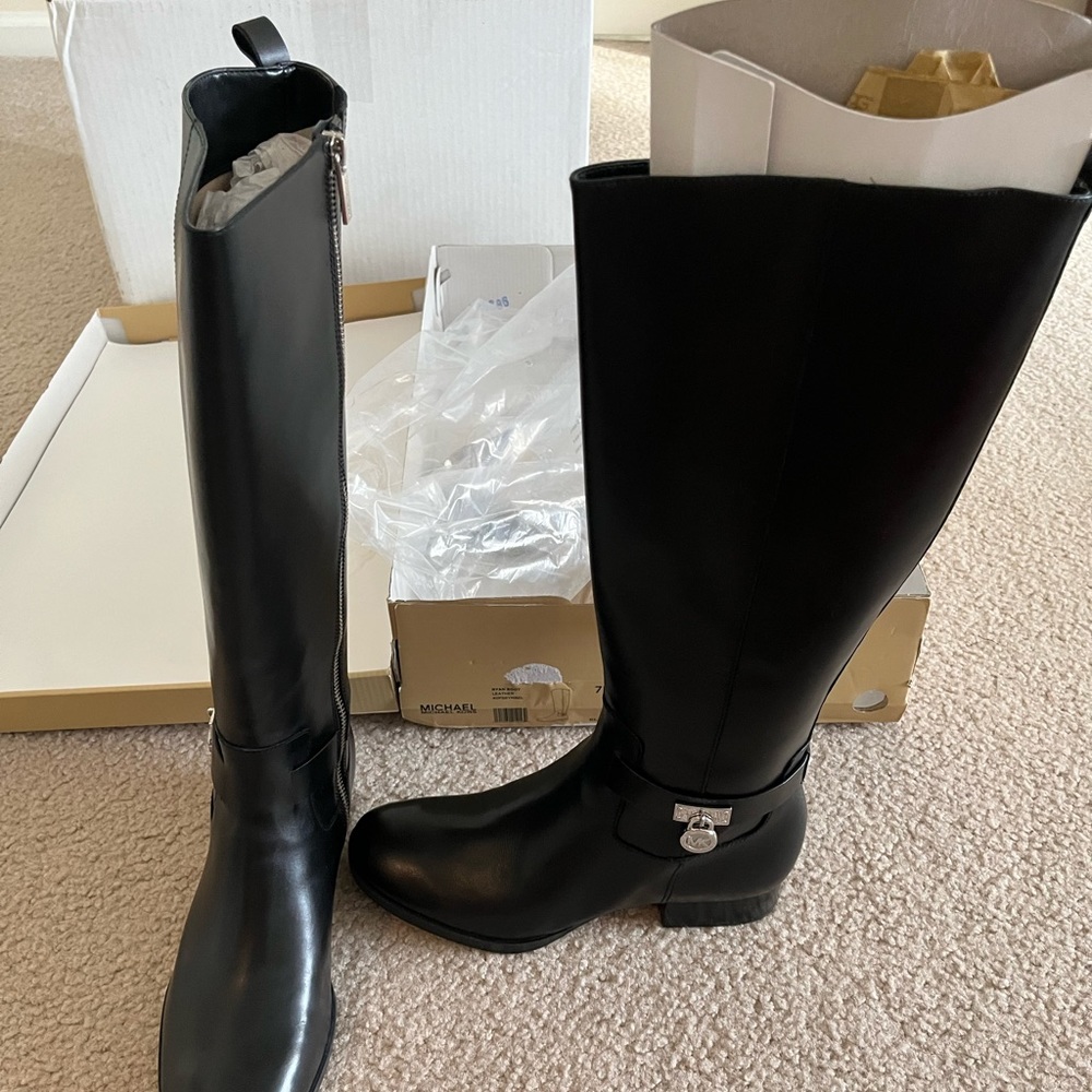 michael michael kors leather long boots US7